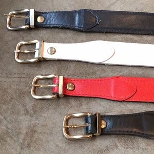 Four leather belts- small size.